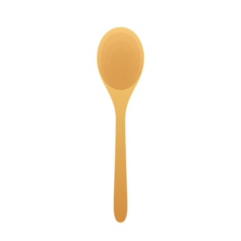 Spoon vector. Wood Spoon on white background. vector