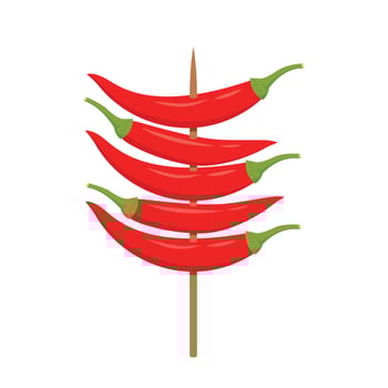 Chili cartoon vector. free space for text. wallpaper. background. vector