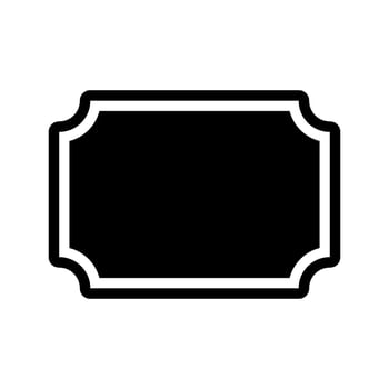 Ticket Icon. Flat design style. Can be used for mobile apps, websites and UI vector