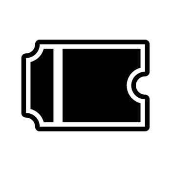 Coupon Icon Vector. Flat Black Icon Isolated on White Background. vector