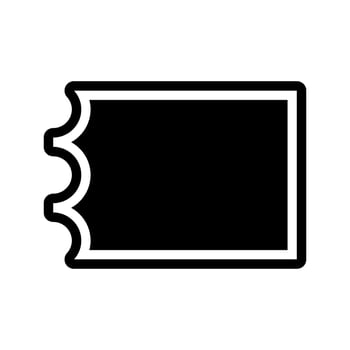 Cinema ticket icon glyph style Flat design. Can be used for mobile apps, websites and UI Vector illustration