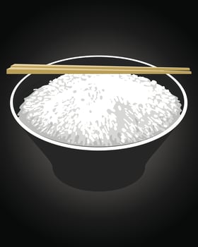 Chinese culture bowl vector. Isolated illustration of Asian cultural objects. vector