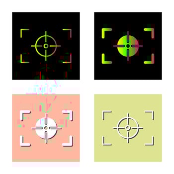 Unique Focus Horizontal Vector Icon