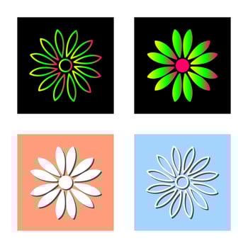 Unique Flower Vector Icon