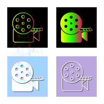 Unique Video Reel Vector Icon