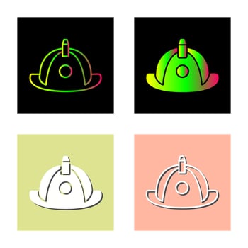 Unique Firefighter Hat Vector Icon