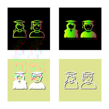 Unique Graduates Vector Icon