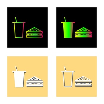 Unique Lunch Vector Icon