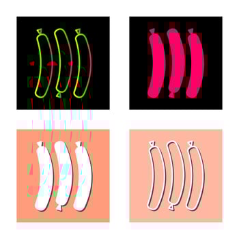Hot Sausage Vector Icon