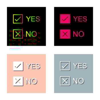 Yes No Option Vector Icon