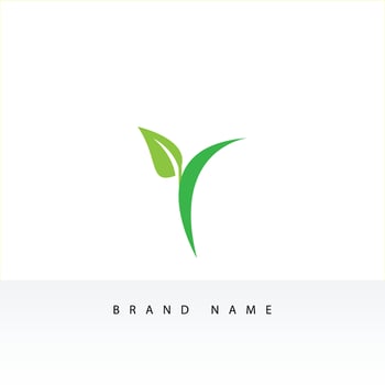 Elegant luxury white Y letter logo vector design with leaf and flower decoration. Y modern creative initial logo. boutique logo, business, company, wedding, etc