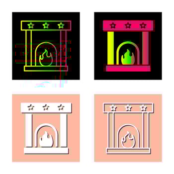 Fireplace Vector Icon