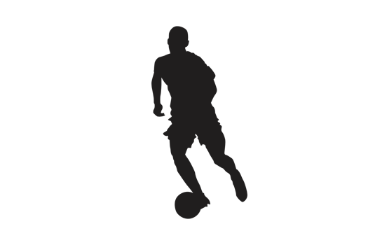 Pose of Football Player - Soccer Player Silhouette Pattern Background png