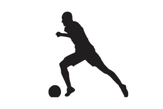 Pose of Football Player - Soccer Player Silhouette Pattern Background png