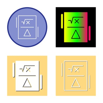 Formula Vector Icon