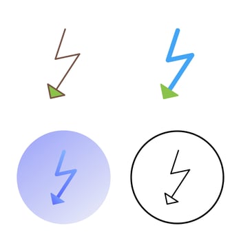 Unique Flash Vector Icon