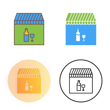 Unique Cafe and Bar Vector Icon