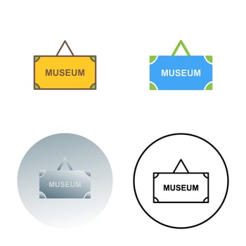 Museum Tag Vector Icon