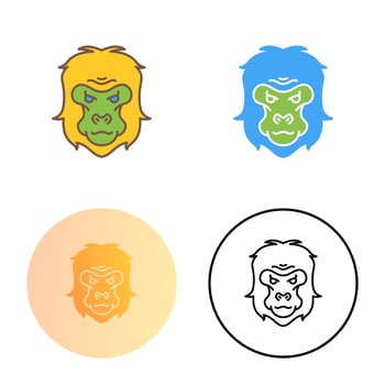 Gorilla Vector Icon