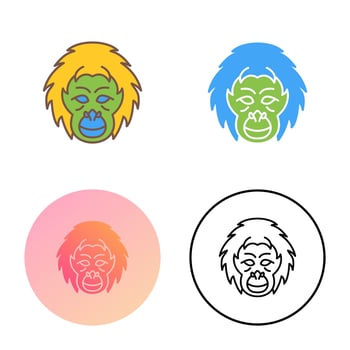 Orangutan Vector Icon