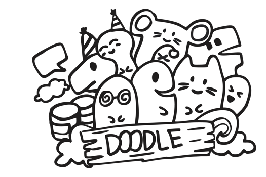 Doodle Illustration With Transparent Background png