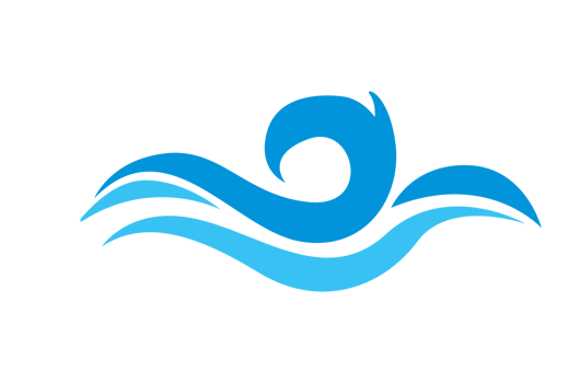 Blue Wave Ornament With Transparent Background png