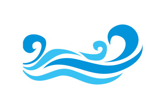 Blue Wave Ornament With Transparent Background png