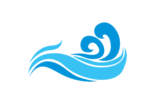 Blue Wave Ornament With Transparent Background png