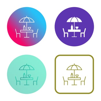 Unique Cafe Table Vector Icon