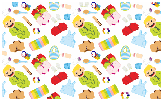 Cute Baby Cartoon And Baby Uquipment Patttern Background png