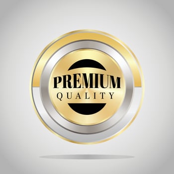Luxury golden badges and labels. Retro vintage circle badge design vector