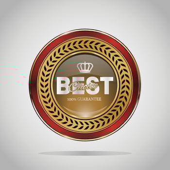Luxury golden badges and labels. Retro vintage circle badge design vector