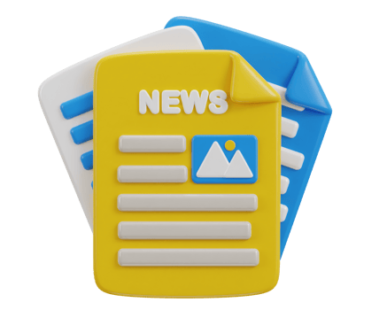 3d newspaper icon illustration png