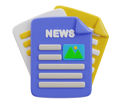 3d newspaper icon illustration png