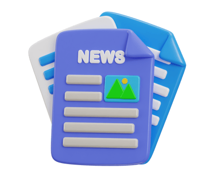 3d newspaper icon illustration png
