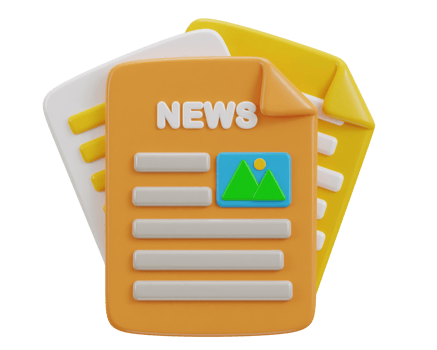 3d newspaper icon illustration png