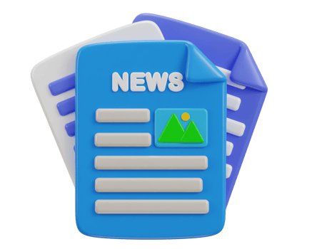 3d newspaper icon illustration png