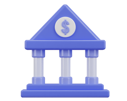 bank building online banking finance bank symbol 3d icon png