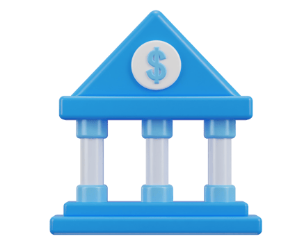 bank building online banking finance bank symbol 3d icon png
