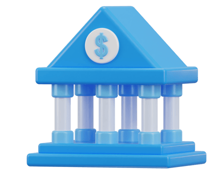 bank building online banking finance bank symbol 3d icon png