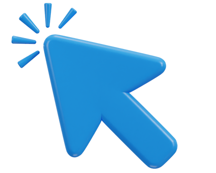 Point and click with this 3D realistic mouse cursor icon png