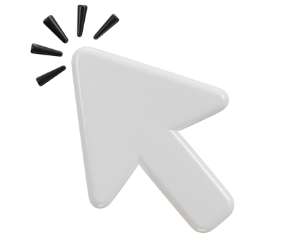 Point and click with this 3D realistic mouse cursor icon png
