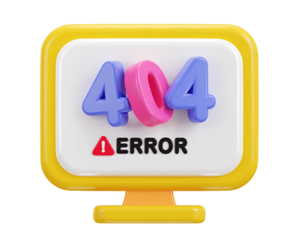 3d computer desktop showing alert error 404 page not found illustration png