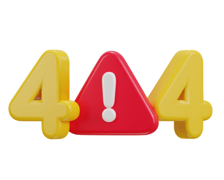 3d 404 not found alert icon illustration png