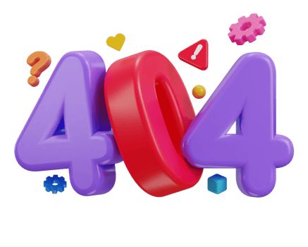 3d 404 not found icon illustration png