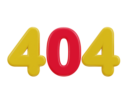 3d 404 not found icon illustration png
