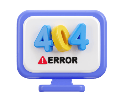 3d computer desktop showing alert error 404 page not found illustration png