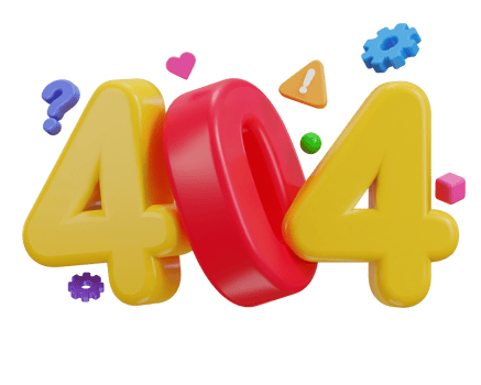 3d 404 not found icon illustration png