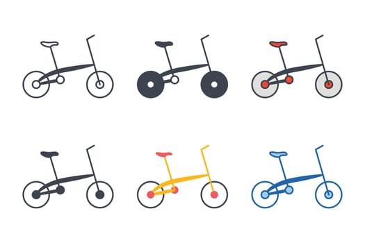 Bicycle icon collection with different styles. Bicycle icon symbol vector illustration isolated on white background
