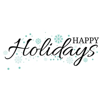 Happy holidays lettering typography logo. vector